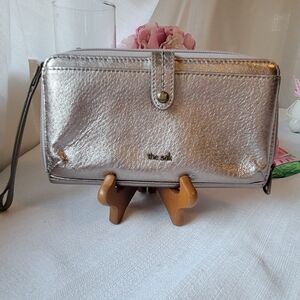 the sak Metallic Silver Wristlet Wallet